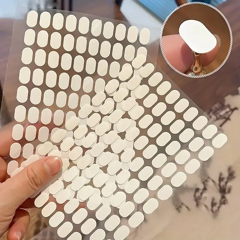 LINMANDA Double Sided Nail Tape Clear Glue Stickers Press on Adhesive Tabs for Art Practice Design Display Stand Display Book