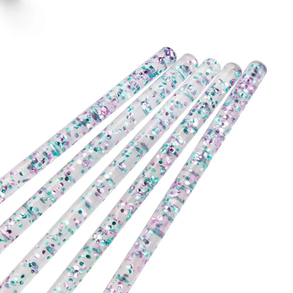 LINMANDA Nail Art Brush Acrylic UV Gel Glitter Drawing Painting Brushes Crystal Handle Nylon Hair Carving Flower Pens