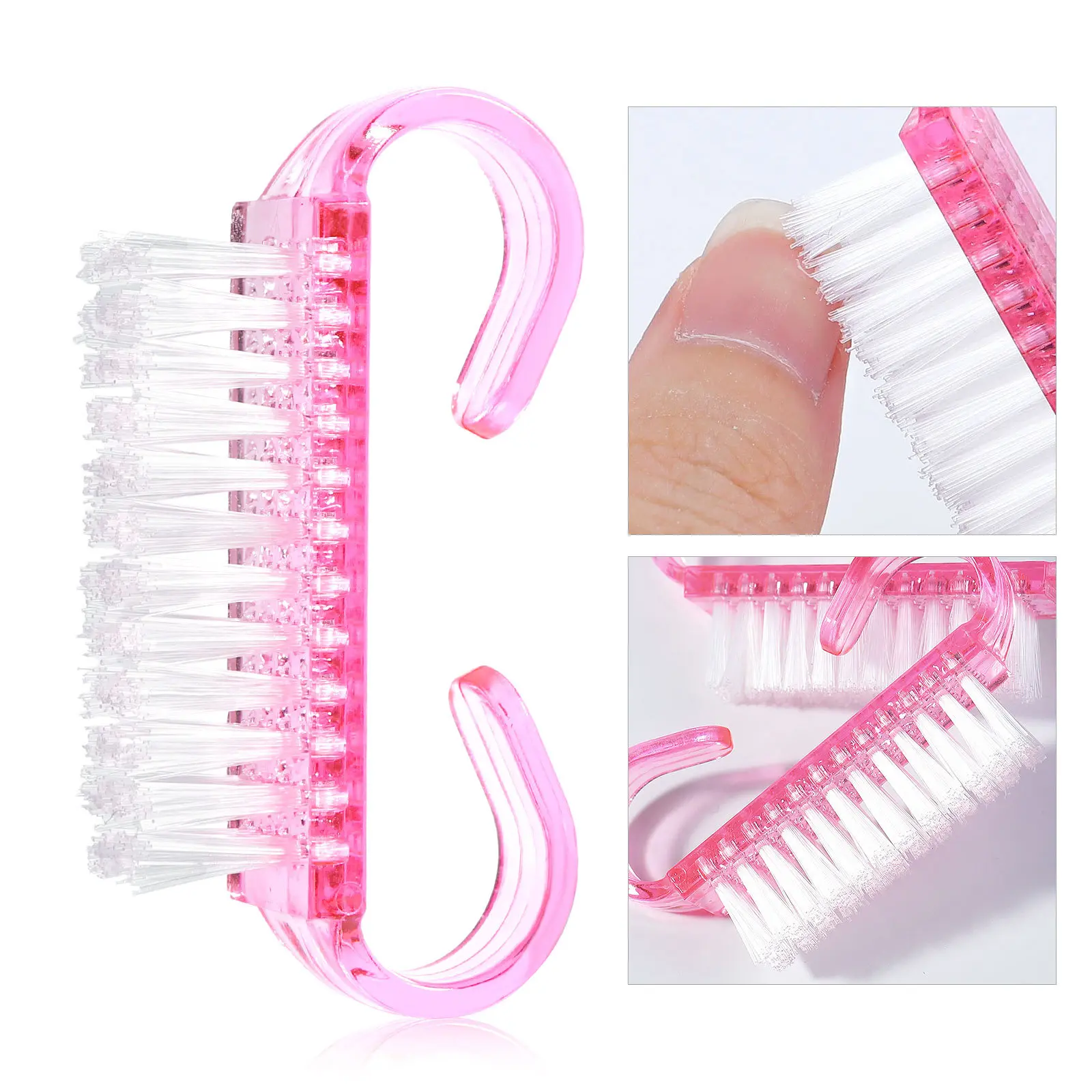 LINMANDA Nail Brushes for Cleaning Fingernails Handle Grip Nail Scrubber Brush Manicure Tools Scrub Brushes Kit Toenail Brush