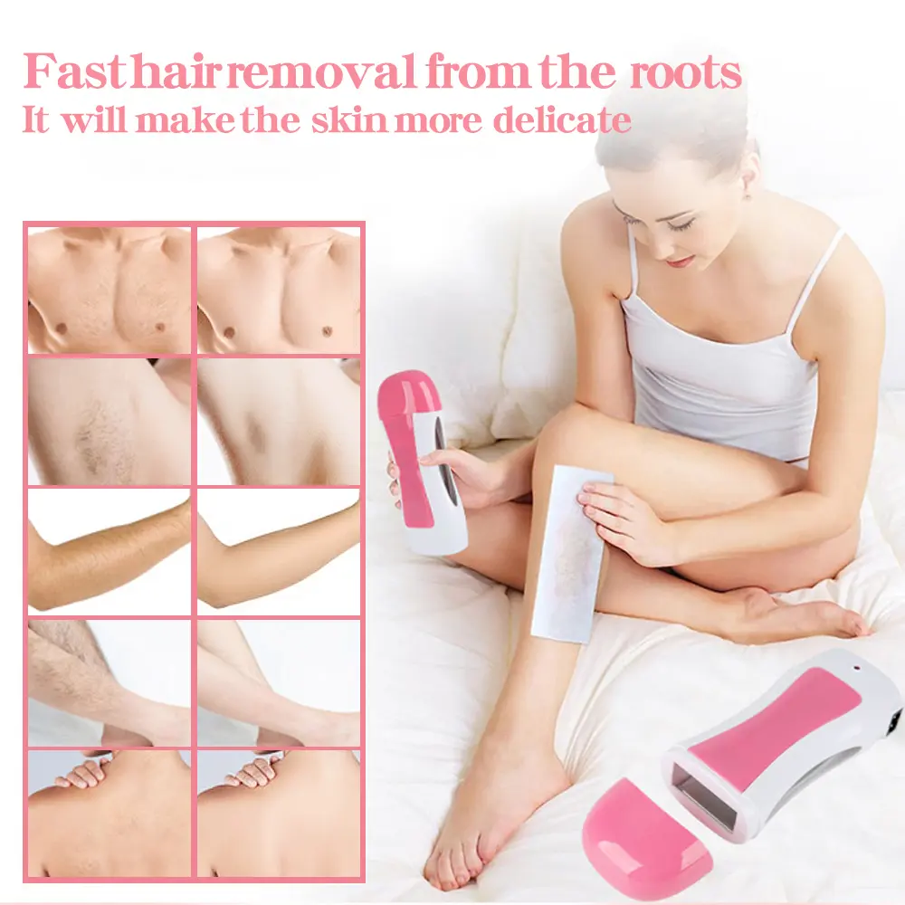 LINMANDA Removal Wax Warmer Portable Wax Heater for Hair Removal Depilatory Soft Wax Roller for Women Men Home Waxing Machine