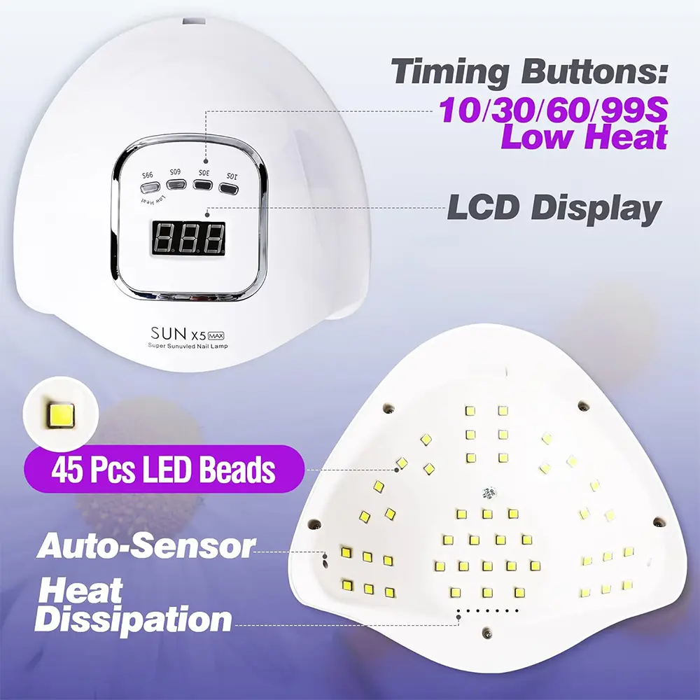 LINMANDA UV LED Nail Lamp Professional Nail Dryer Gel Polish Light UV Nail Light With 4 Timer Nail Polish Curing Gel LED Dryer