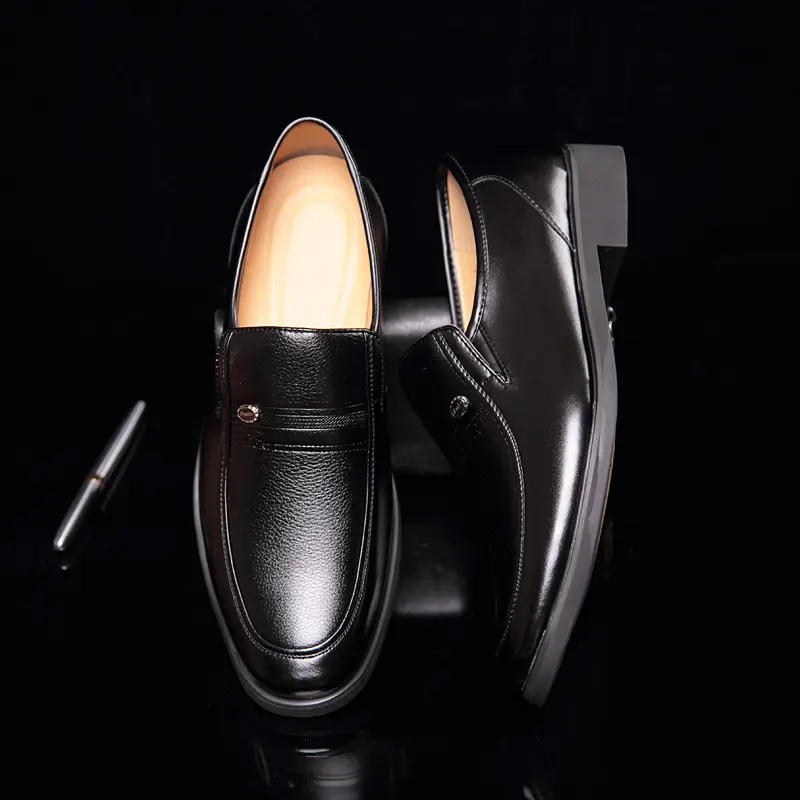 XIHAHA Men Shoes New Fashion Comfy Slip-on Boat Shoe  Spring Loafers Footwear High Quality Leather Lined Men Casual Shoes