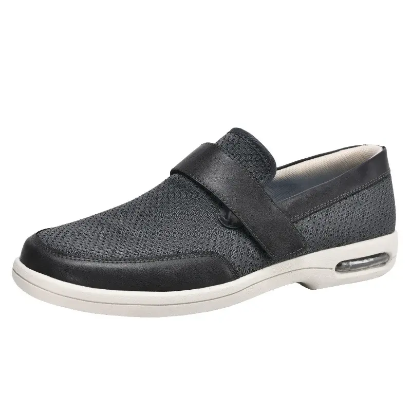 XIHAHA Fashion Couple Orthopedics Wide Feet Swollen Shoes Women Walking Shoe Thumb Eversion Comfortable Sneakers Diabetic Shoes