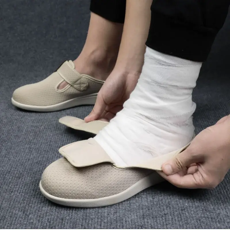 XIHAHA Sandals Casual Orthopedics Wide Feet Swollen Shoes Thumb Eversion Adjusting Soft Comfortable Diabetic Shoe Walking Shoes