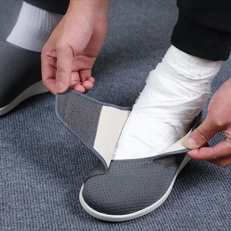 XIHAHA 2023 Casual Orthopedics Wide Feet Swollen Shoes Thumb Eversion Adjusting Soft Comfortable Diabetic Shoes Walking Shoes