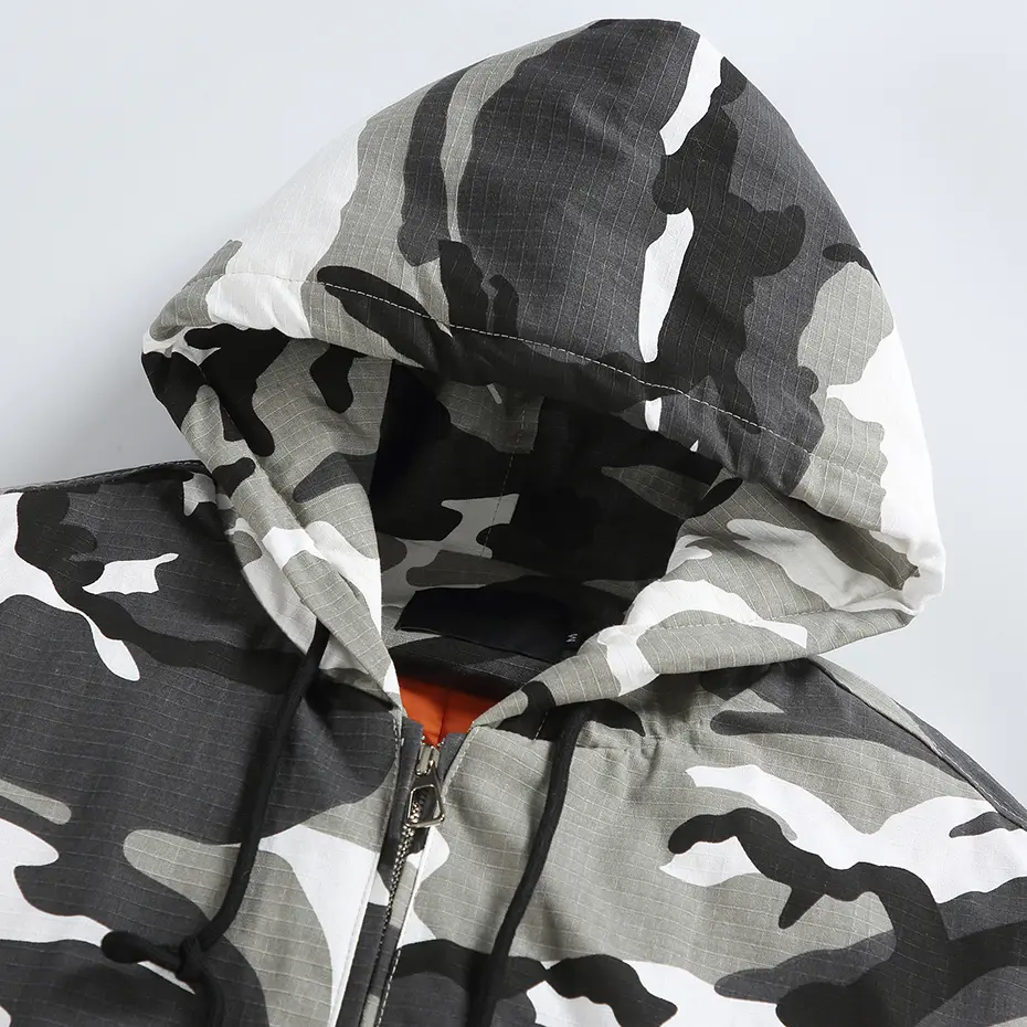 Camoufalge Parkas Men Winter Jackets Thicken Warm Hooded Coat Streetwear Hip Hop Oversized Harajuku Padded Jackets