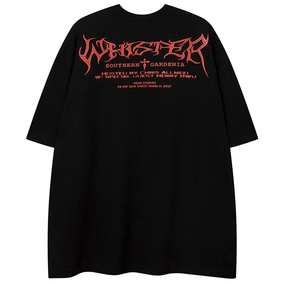 Hip Hop Oversized Men T Shirts Graphic Printed Harajuku Streetwear T-shirts Summer Casual Loose Tee Tops for Male