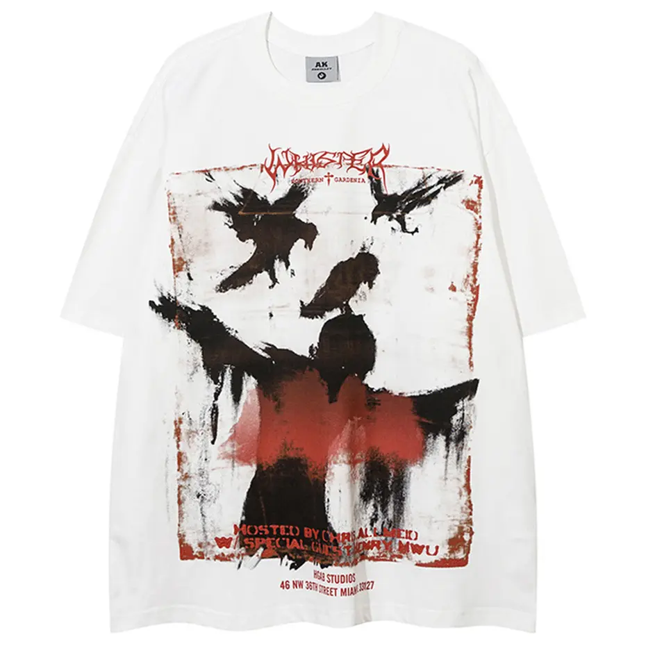 Hip Hop Oversized Men T Shirts Graphic Printed Harajuku Streetwear T-shirts Summer Casual Loose Tee Tops for Male