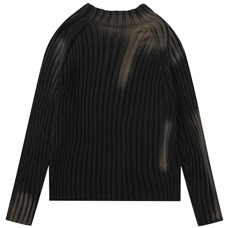 Tie Dye Y2K Sweaters Harajuku Hip Hop Streetwear Knitted Pullover Sweater 2024 Unisex New Casual Slim Sweater Jumper Knitwear