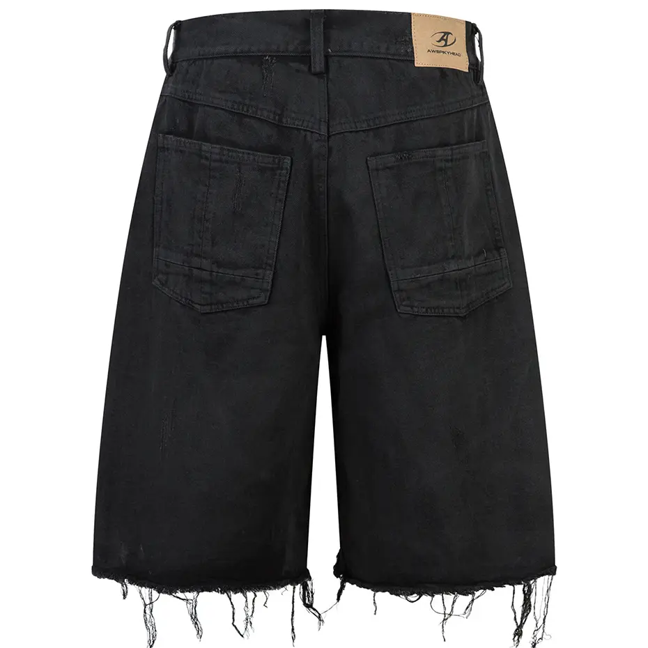 Camouflage Patchwork Denim Shorts Men's Summer Vintage Jeans Shorts Streetwear Harajuku Hip Hop Shorts