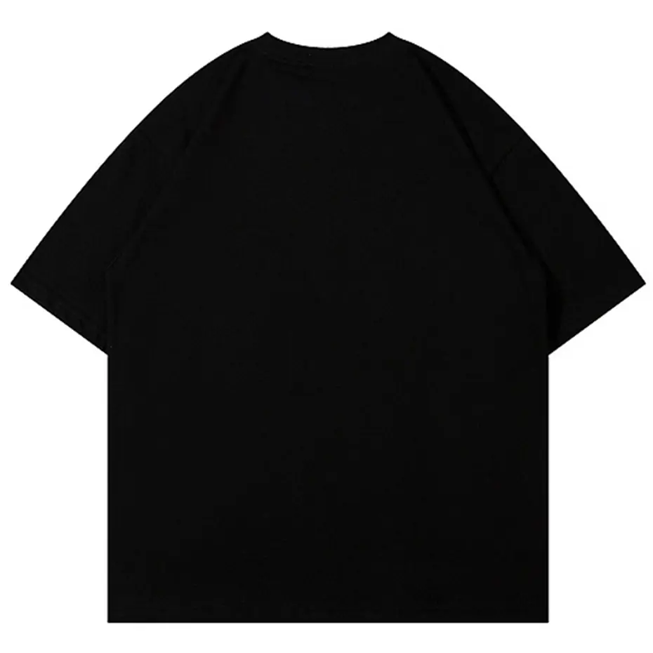 Men Oversized T Shirt Star Splicing Harajuku Streetwear Tshirts Man 2024 Fashion Casual Loose Cotton Hip Hop Y2K T-shirt Tops