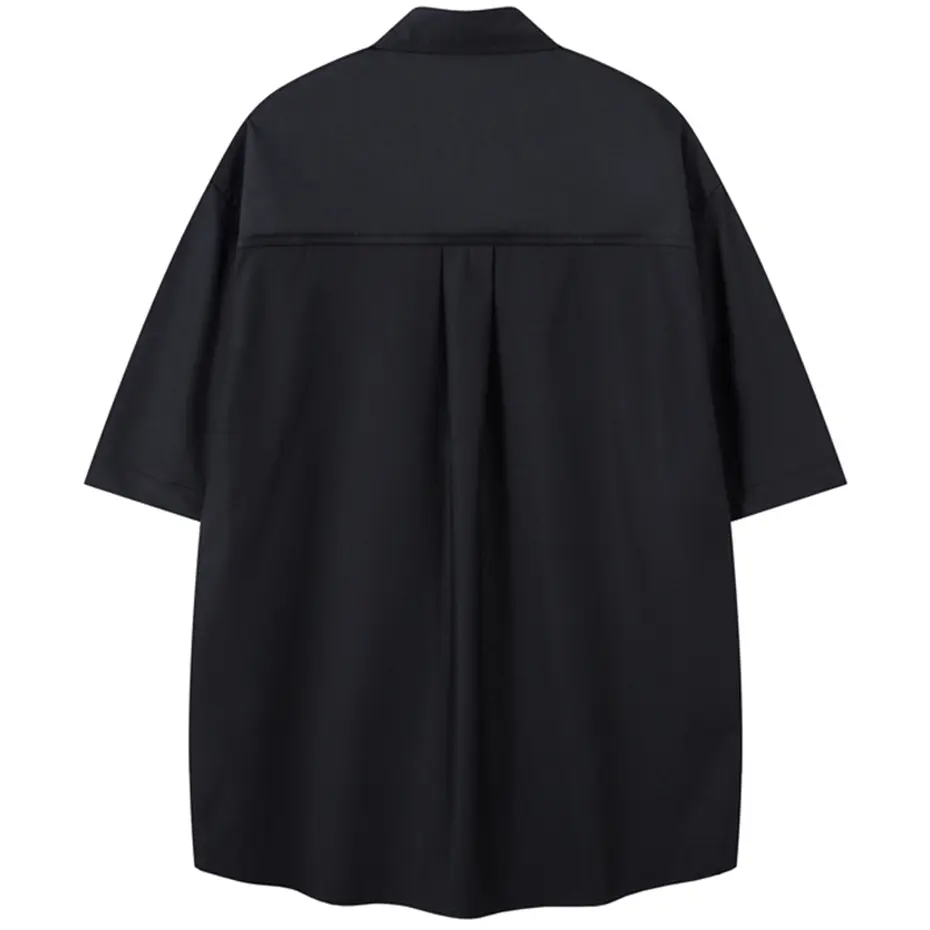 Anime Graphic Men Shirts Streetwear Harajuku Hip Hop Oversized Shirts Loose Casual Button Up Blouse