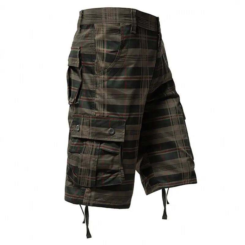 New Summer Men Cotton Cargo Shorts Jogger Pants Man Multi pockets Casual Tooling Shorts Good Quality Male Shorts Pants NO Belts