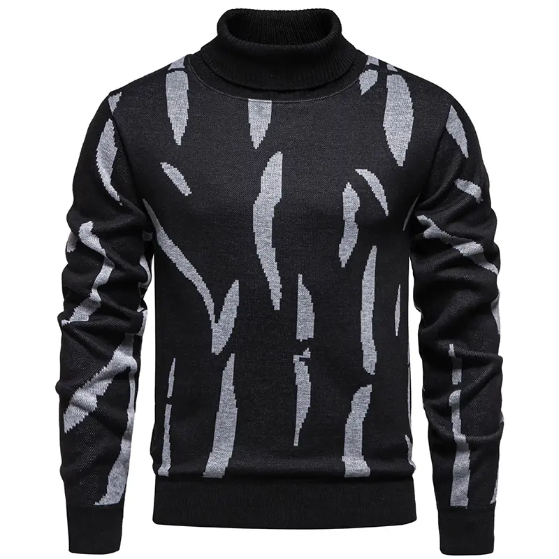 New Winter Men Fllece Turtlenecks Pullovers Warm Knitted Sweaters Good Quality Male Outwear Casual Sweaters Turtlenecks Size 3XL