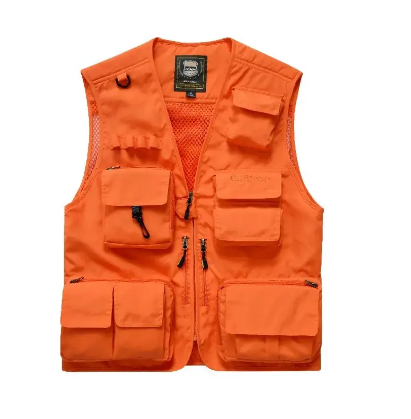 Men Outdoor Waistcoats Climbing Vests Jackets Multi-pocket Fishing Photography  Vests Men Mesh Breathable Vests Coats Size 7XL