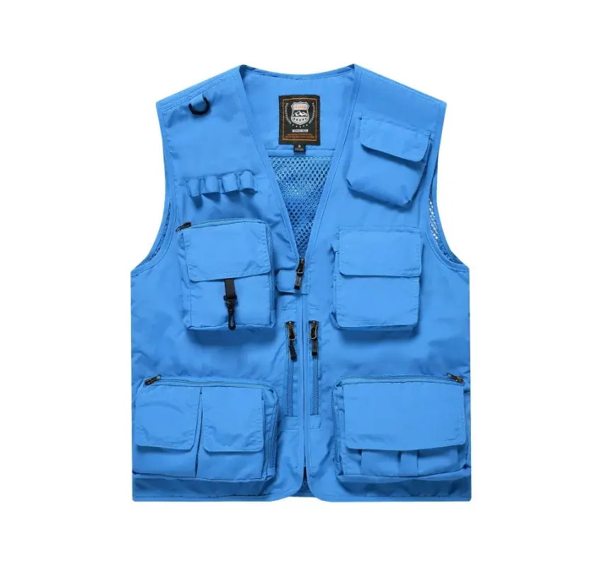 Men Outdoor Waistcoats Climbing Vests Jackets Multi-pocket Fishing Photography  Vests Men Mesh Breathable Vests Coats Size 7XL