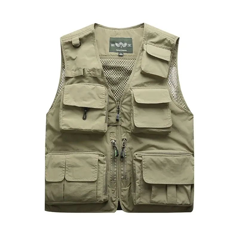 Men Outdoor Waistcoats Climbing Vests Jackets Multi-pocket Fishing Photography  Vests Men Mesh Breathable Vests Coats Size 7XL