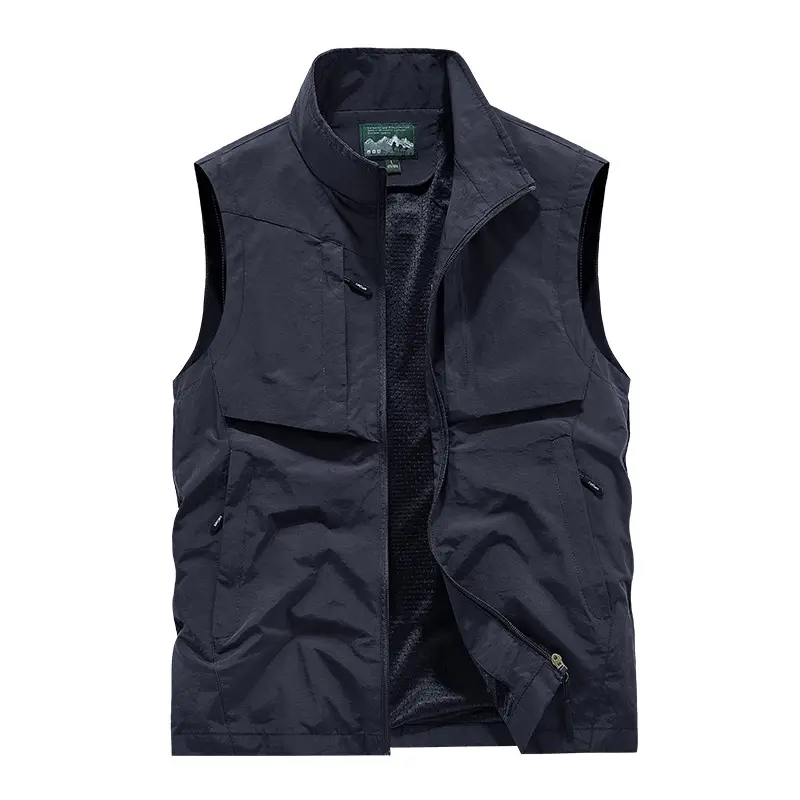 Men Outdoor Cargo Vests 8XL New Summer Thin Mesh Breathable Waistcoats Fishing Sleeveless Jackets Male Sportswear Casual Vests
