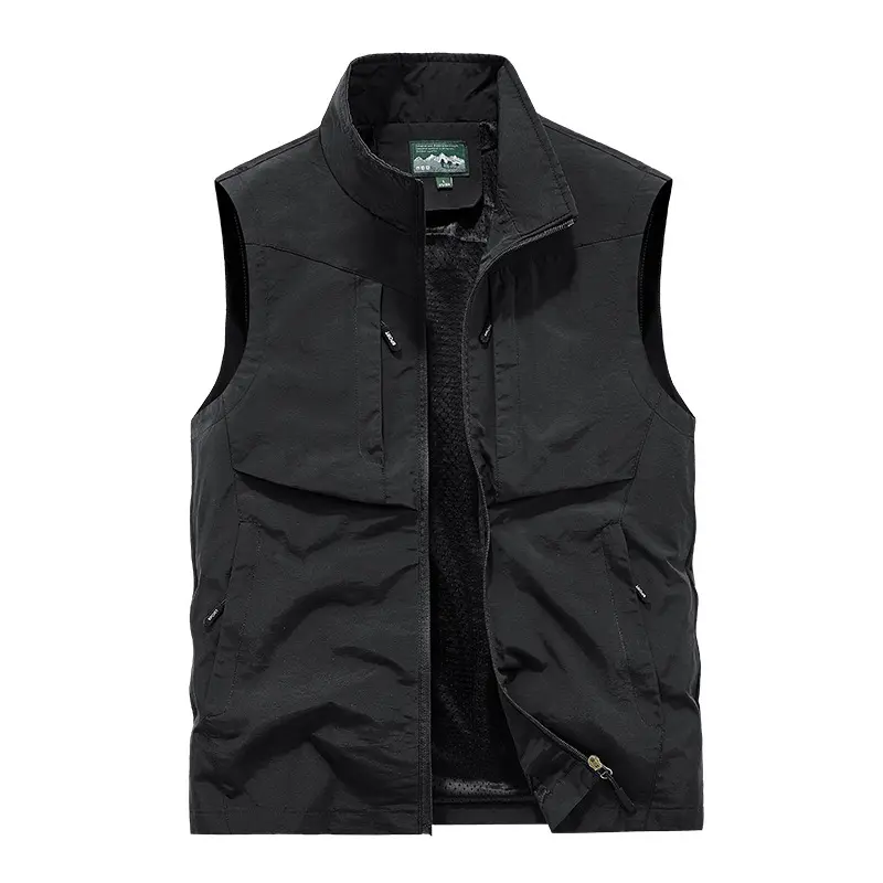 Men Outdoor Cargo Vests 8XL New Summer Thin Mesh Breathable Waistcoats Fishing Sleeveless Jackets Male Sportswear Casual Vests