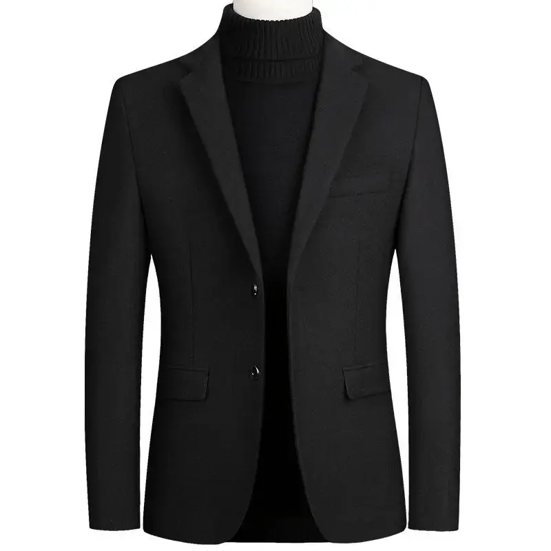 New Spring Men Cashmere Blazers Suits Jackets Business Casual Wool Suit Coats Quality Male Slim Fit Blazers Jackets Coats 4XL