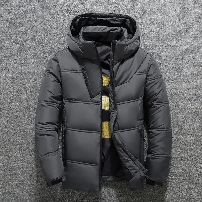 Men Hooded Down Coats White Duck Down Jackets Man Winter Casual Jackets Quality Male Outdoor Windproof Warm Winter Jackets 4XL