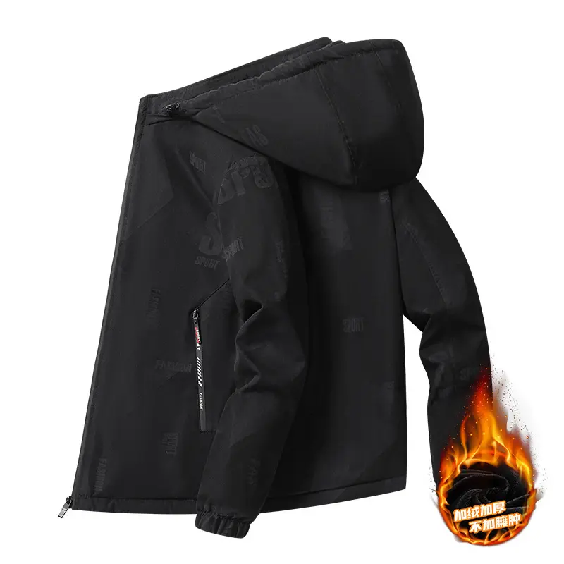 New Winter Men Hooded Down Jackets Black Casual Warm Parkas Good Quality Male Thicker Fleece Coats Man Warm Jackets Size 5XL