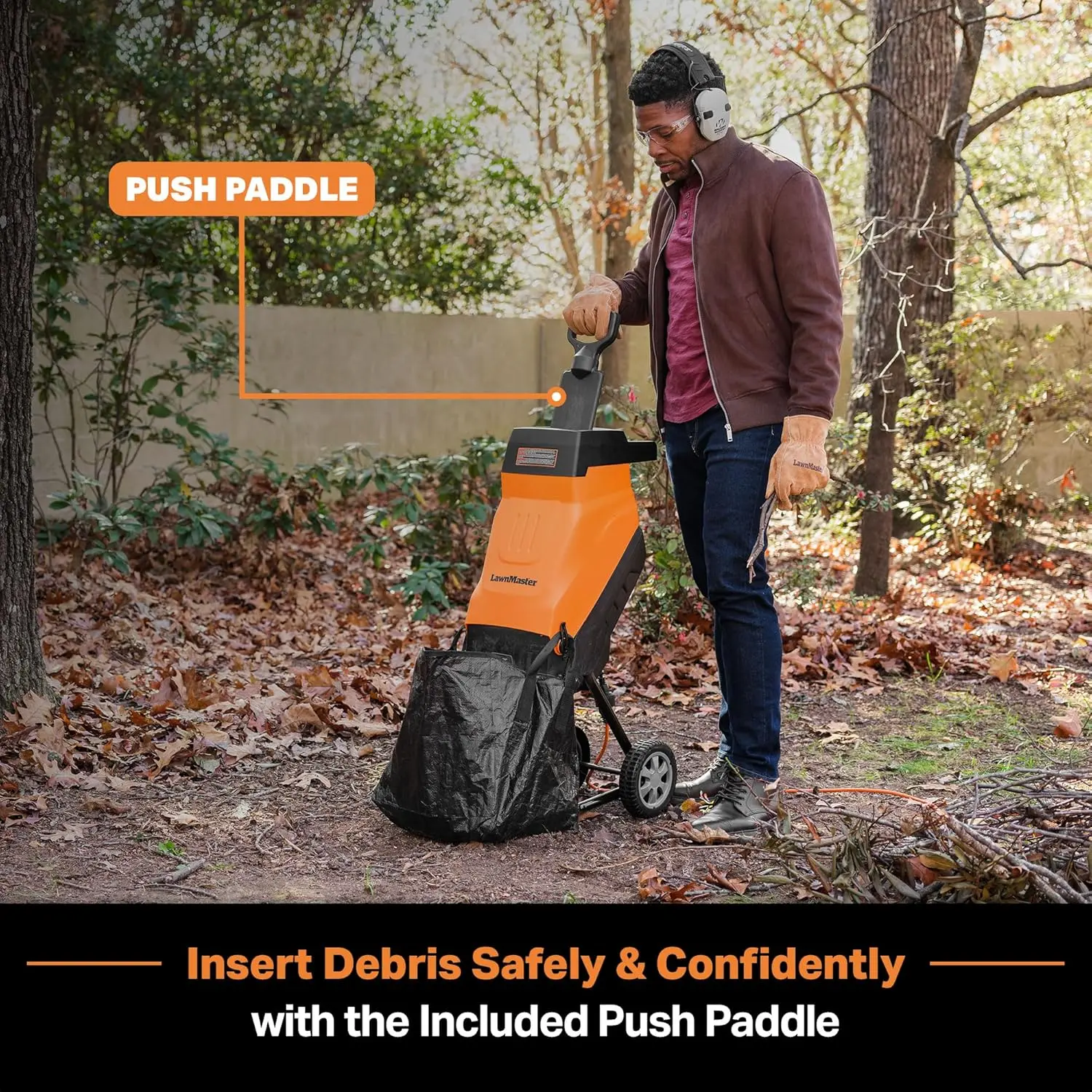 FD1503 Electric Wood Chipper Shredder 15-Amp 1.8-Inch Cutting Diameter Max 14:1 Reduction
