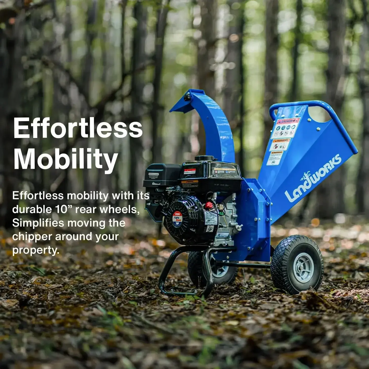 Mini Wood Chipper Shredder Mulcher Heavy Duty 7HP Compact Design 3" Inch Max Capacity