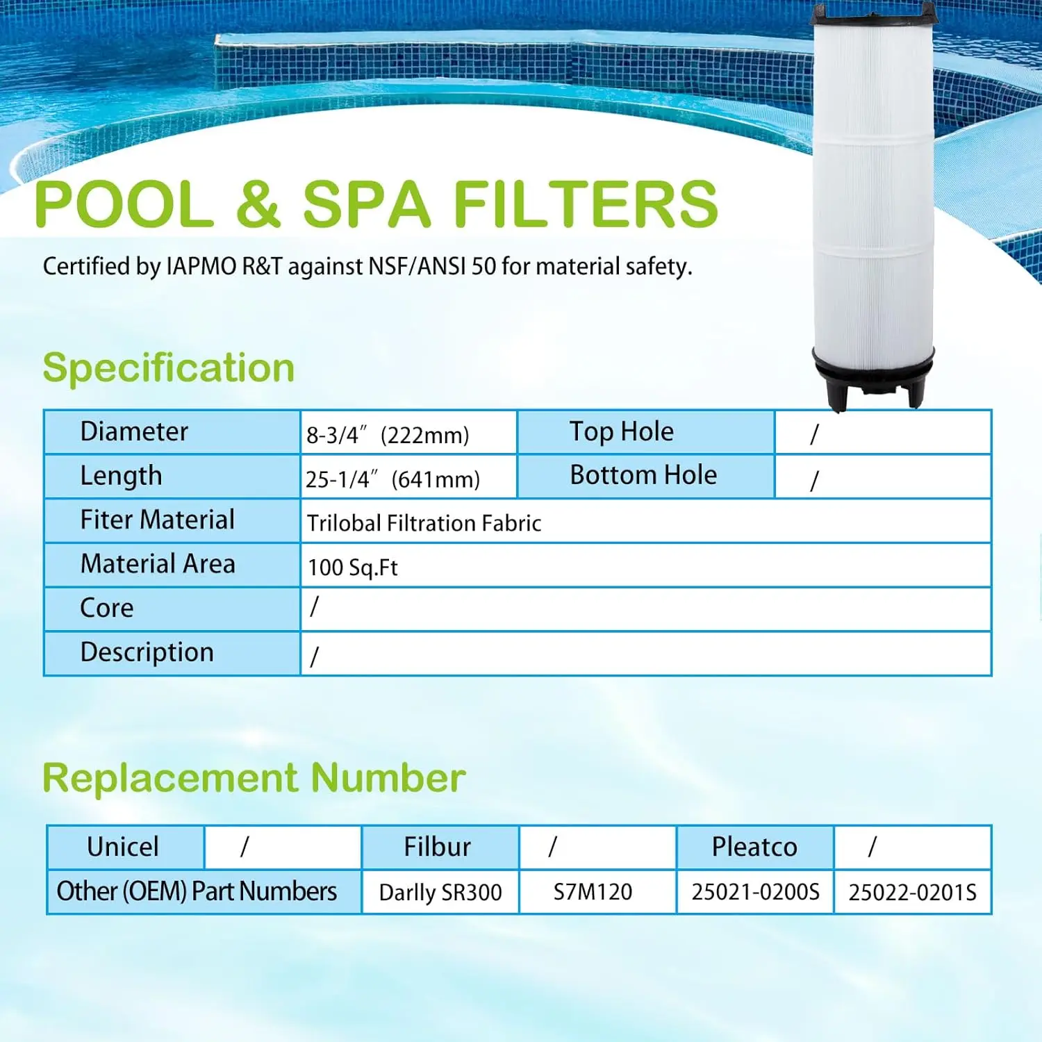 3 Sta-Rite System 3 S7M120 Pool Filter Inner&Outer Replacement 25021-0200S 25022-0201S SR300 300Sq.ft