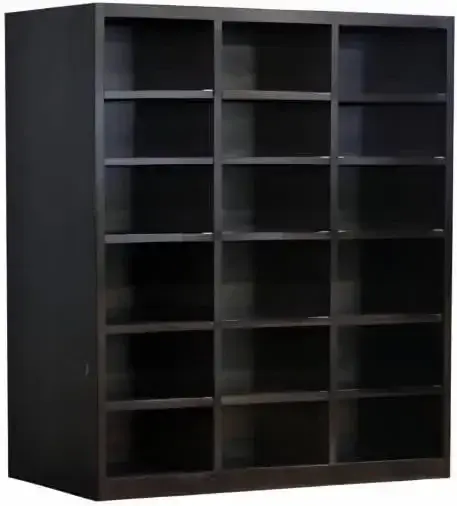 84" Tall 18-Shelf Triple Wide Wood Bookcase in Chocolate Espresso