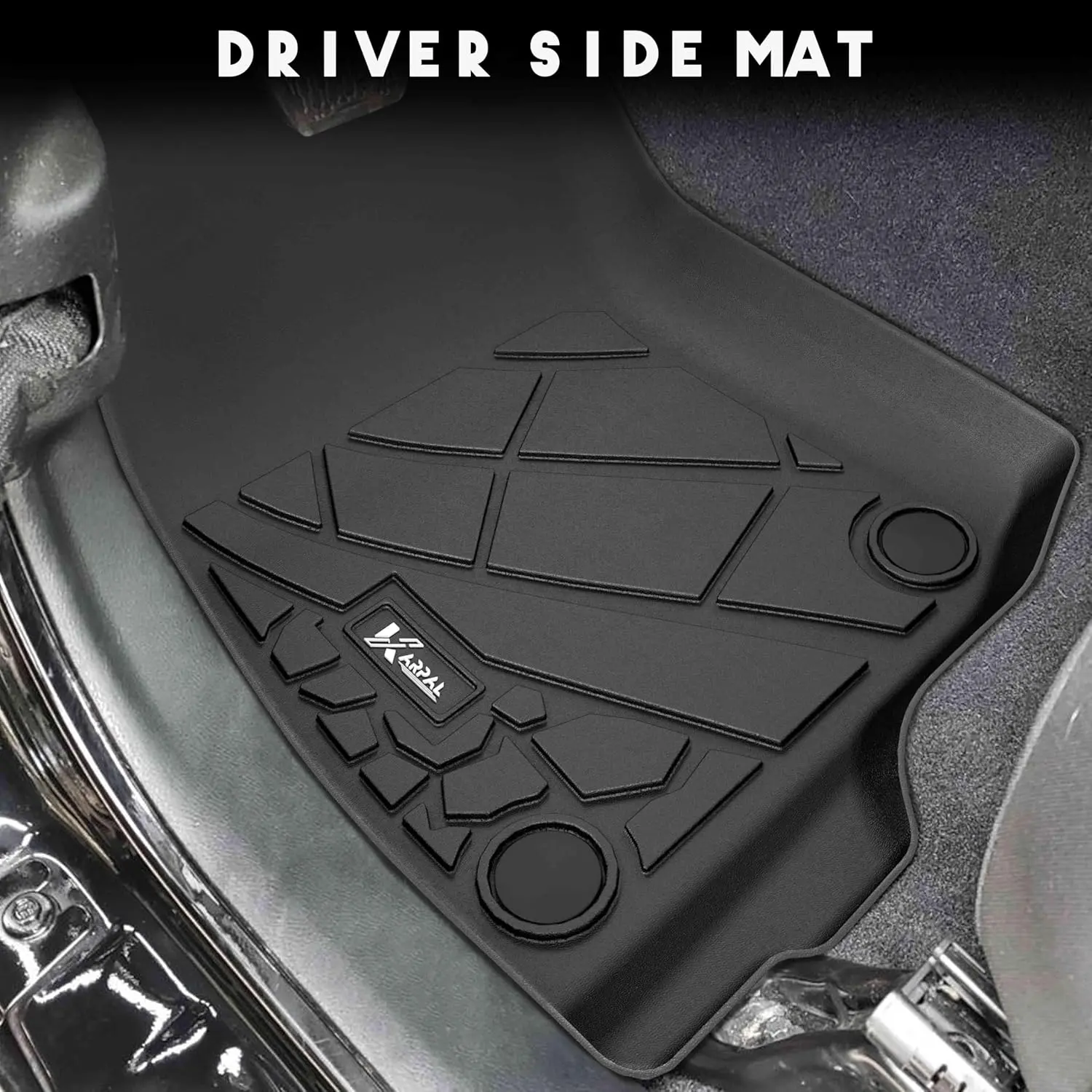 All Weather Floor Mats & Truck Bed Mat Fit for 2020-2025 Jeep Gladiator JT, TPE Rubber Protection Front - 3 PCS