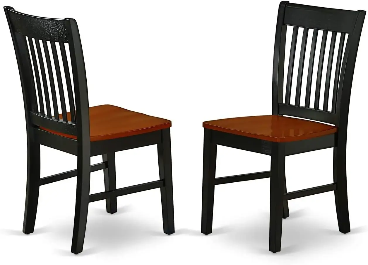 7 Piece Dining Room Furniture Set Consist of an Oval Kitchen Table with Butterfly Leaf and 6 Dining Chairs, 42x60 Inch
