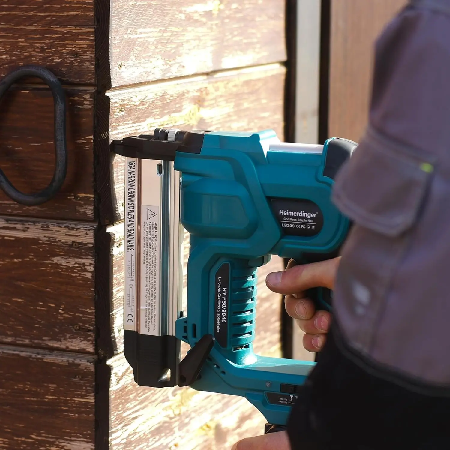 18 Gauge Cordless Nail Gun, 2 in 1 Electric Stapler Gun Drives 2 Inches Nailer for Upholstery and Woodworking