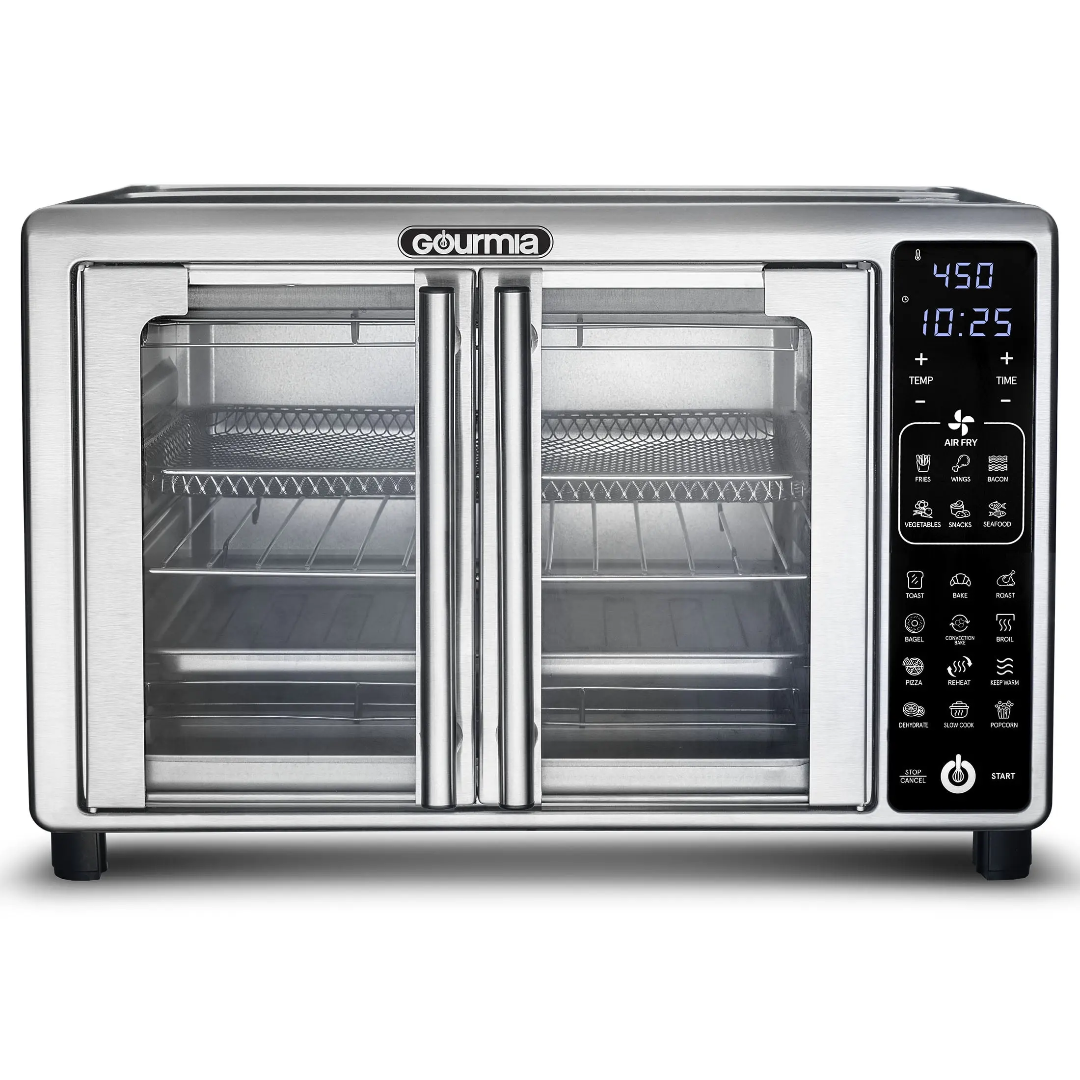 1700W 6-Slice Digital Toaster Oven Air Fryer With 19 One-Touch Presets, Stainless Steel