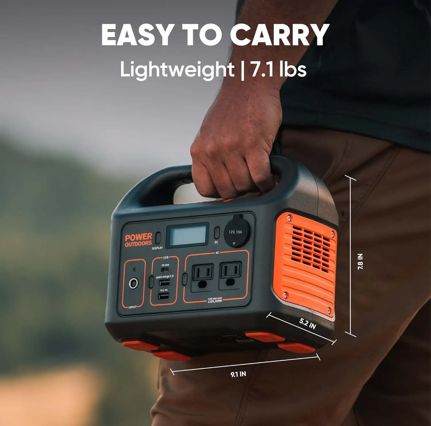 Portable Power Station Explorer 300, 293Wh Backup Lithium Battery, Solar Generator for Outdoors Camping Travel Hunting Blackout
