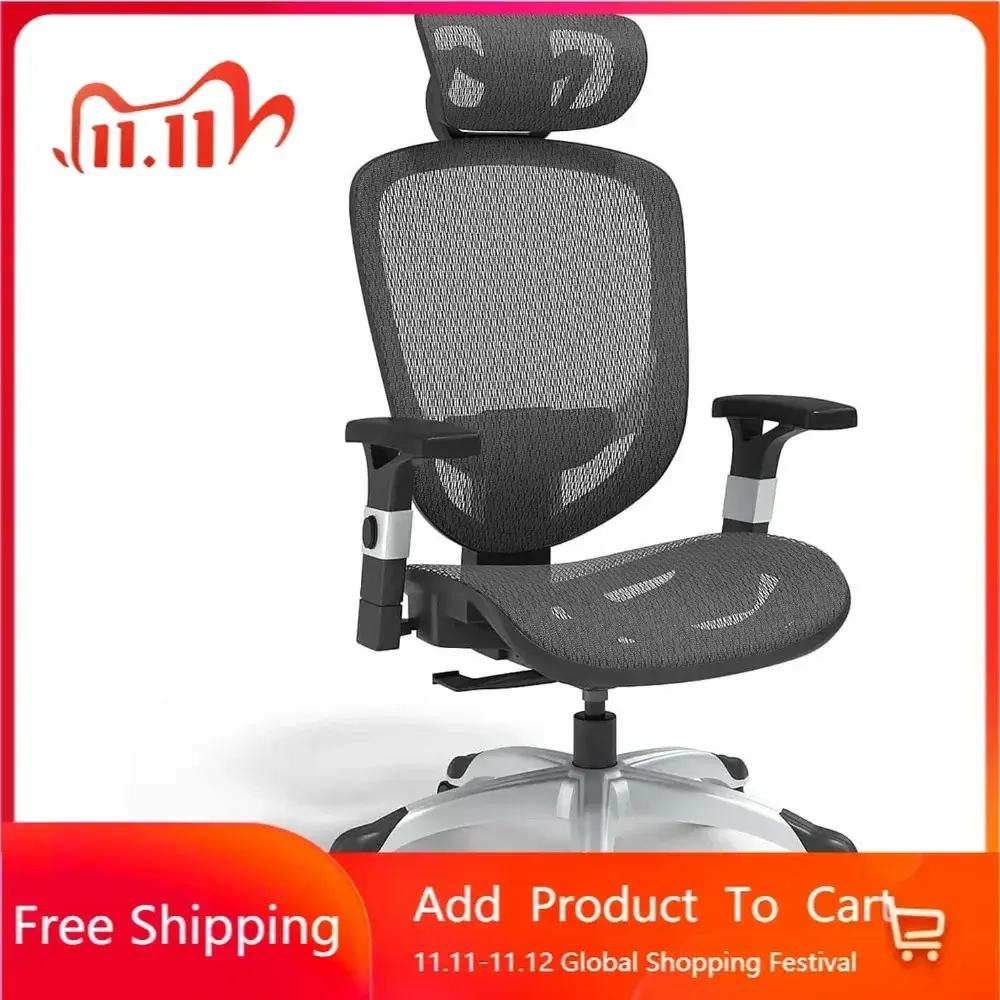 Staples Hyken Ergonomic Swivel Task Chair, Adjustable Office Chair with Breathable Mesh and Lumbar Support, Perfect for Home and