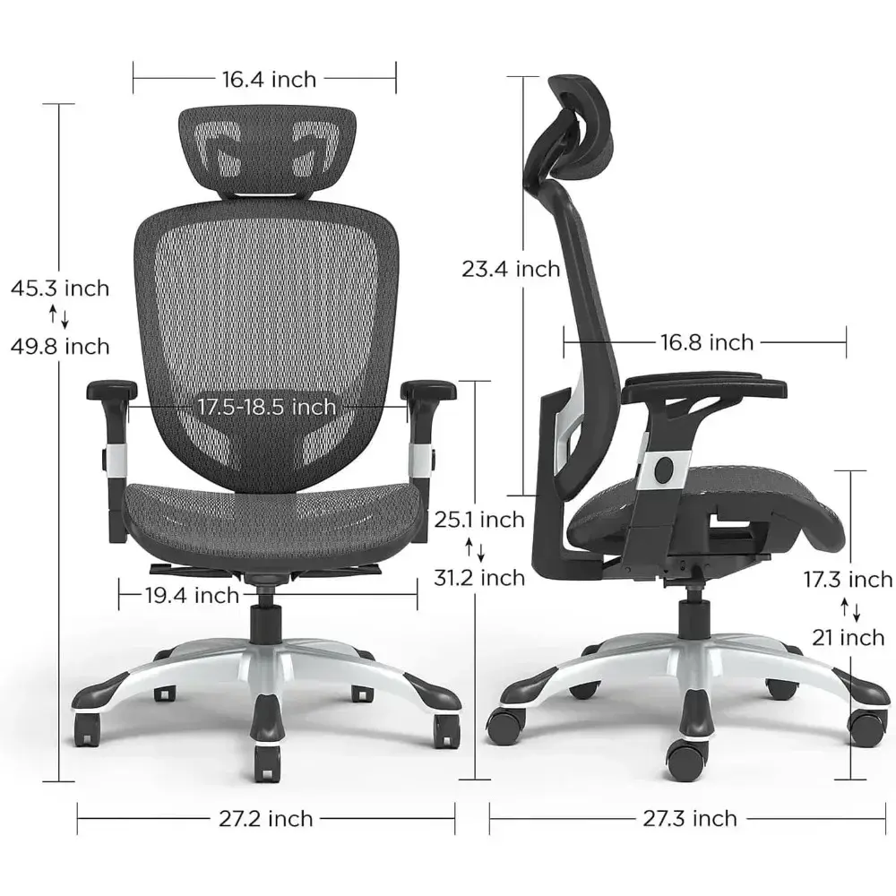 Staples Hyken Ergonomic Swivel Task Chair, Adjustable Office Chair with Breathable Mesh and Lumbar Support, Perfect for Home and