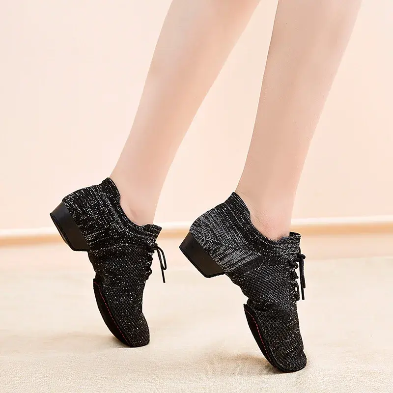 XIHAHA Women Latin Dance Shoes Girls Ladies Samba Rumba Ballroom Modern Tango Dancing Performance Shoes Woman  Square Fur Bottom