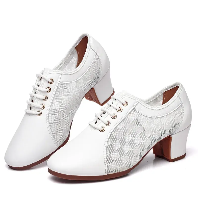 XIHAHA Fashion Latin Dance Shoes Woman Modern Women's Ballroom Tango Ballet Shoe Sneaker Jazz Shoes Mesh Female Dancing Shoes