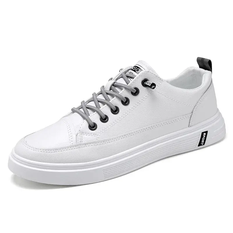XIHAHA Luxury Low Top Men Vulcanize Shoes Autumn New Sports Leather Casual Shoe Man Korean Breathable Lace-up Sneaker Male Shoes