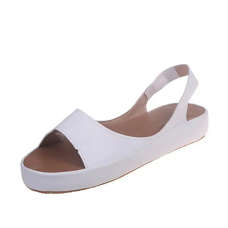 XIHAHA Summer Fashion Woman Sandals Comfortable Sandals Women Low Heel Retro Peep Toe Girls Shoe Dance Shoes Sandal Flat