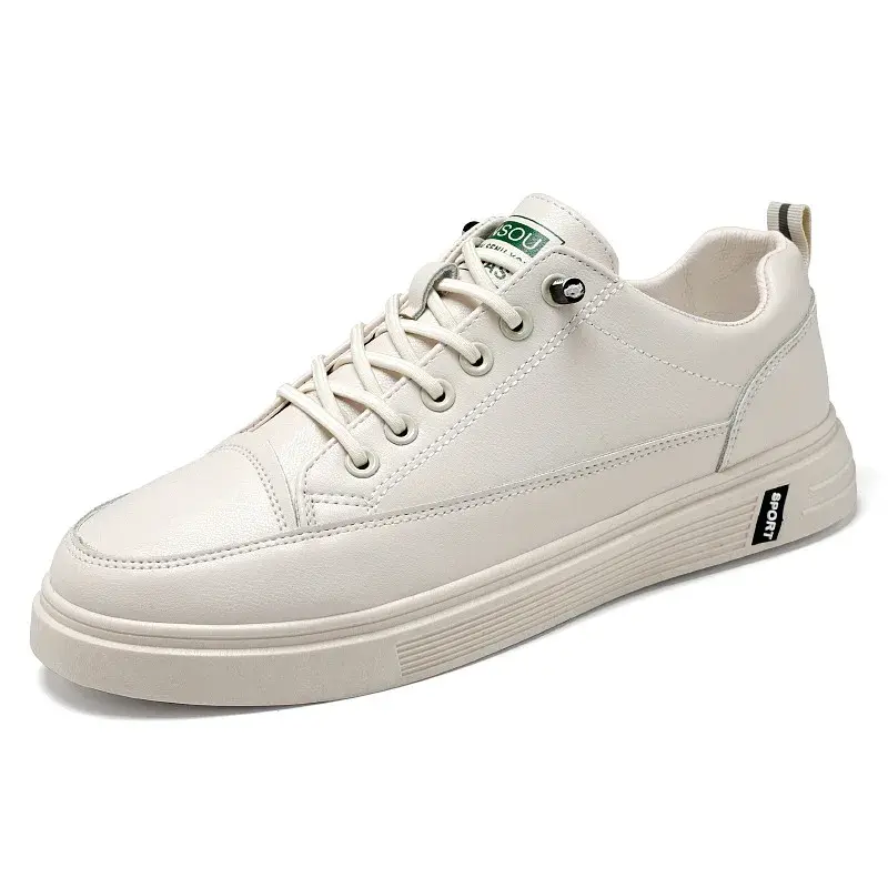 XIHAHA Luxury Low Top Men Vulcanize Shoes Autumn New Sports Leather Casual Shoe Man Korean Breathable Lace-up Sneaker Male Shoes