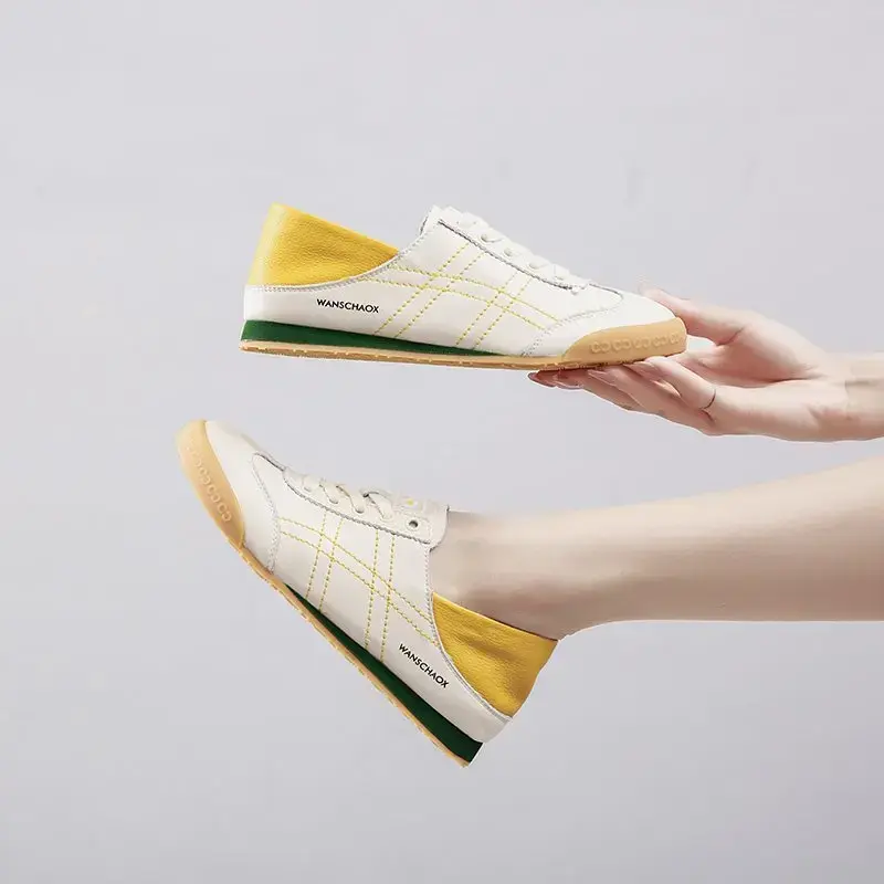 XIHAHA Fashion Casual Women's Shoes Comfortable Breathable Girls Soft Leather Sneakers Women Sports Shoes Woman Dance Shoes