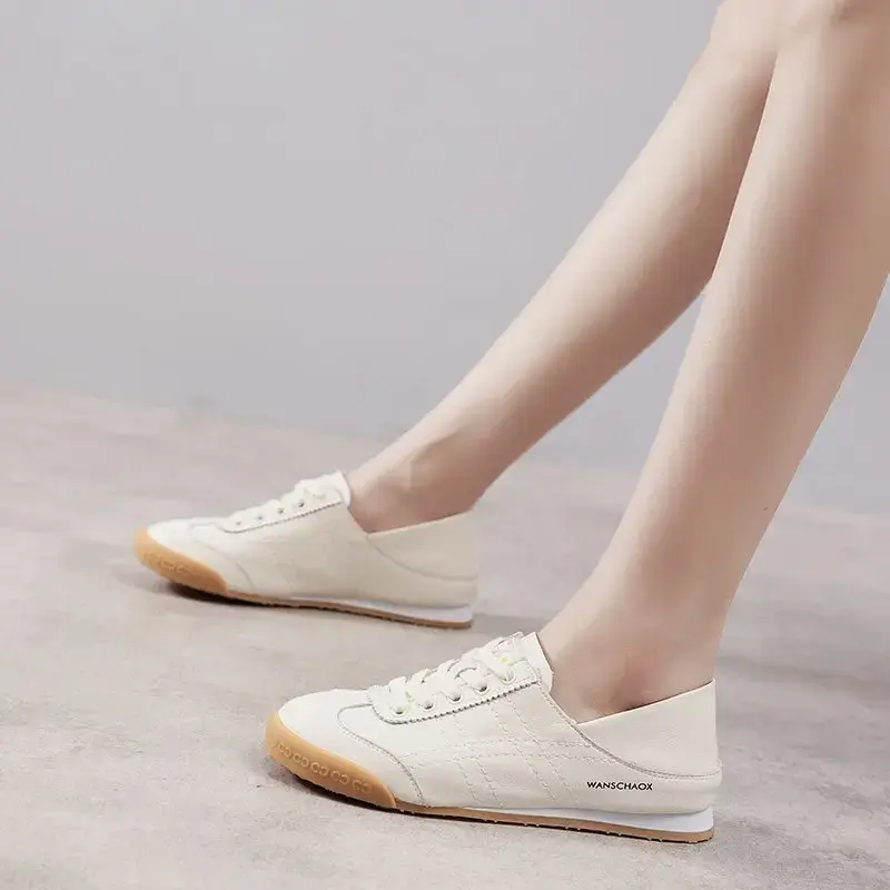 XIHAHA Fashion Casual Women's Shoes Comfortable Breathable Girls Soft Leather Sneakers Women Sports Shoes Woman Dance Shoes