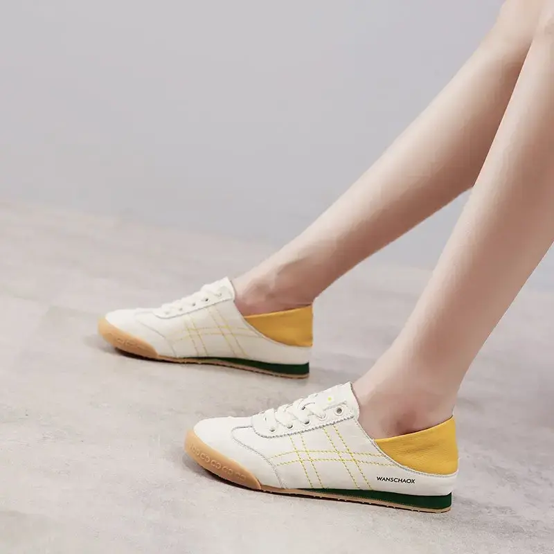 XIHAHA Fashion Casual Women's Shoes Comfortable Breathable Girls Soft Leather Sneakers Women Sports Shoes Woman Dance Shoes