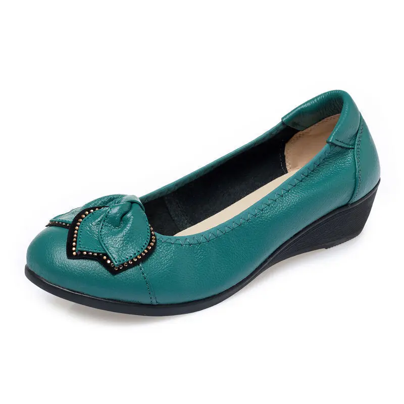 High Quality Leather Shoes Up Flats Women's Loafers Office Shoes Women Casual Slip on Driving Moccasins Soft Soled Comfortable