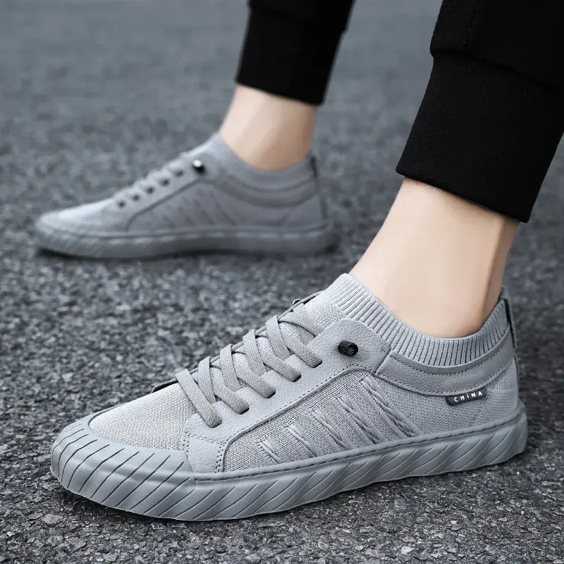 XIHAHA New Men's Shoes Breathable Ice Silk Old Beijing Cloth  All-match Flat Shoe Walking Casual Men Trendy Shoes Male Sneakers