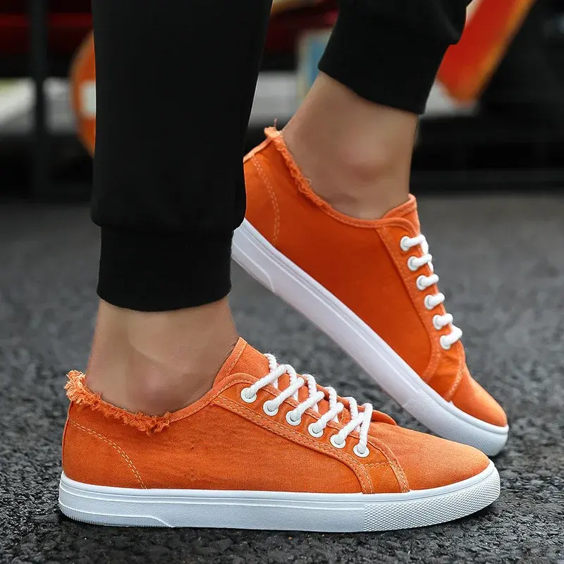 XIHAHA New Fashion Canvas Sneakers for Men Low Top Trainers Mens Vulcanized Shoe Anti-odor Men's Sports Shoes
