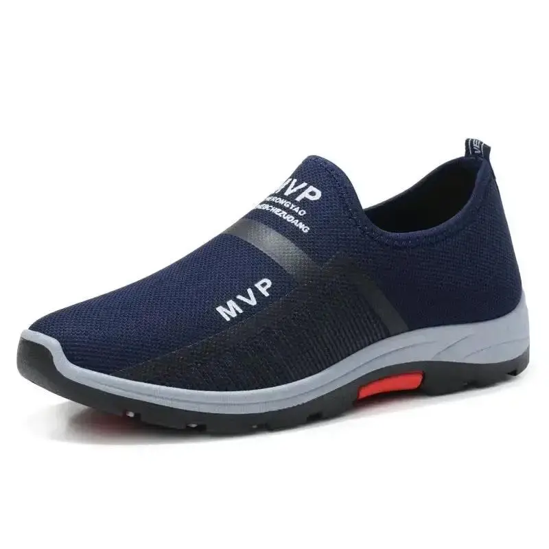 XIHAHA Men Casual Mesh Shoes Breathable Slip on Mens Loafers Lightweight Sneakers Man Non-slip Walking Shoes Zapatillas Hombre