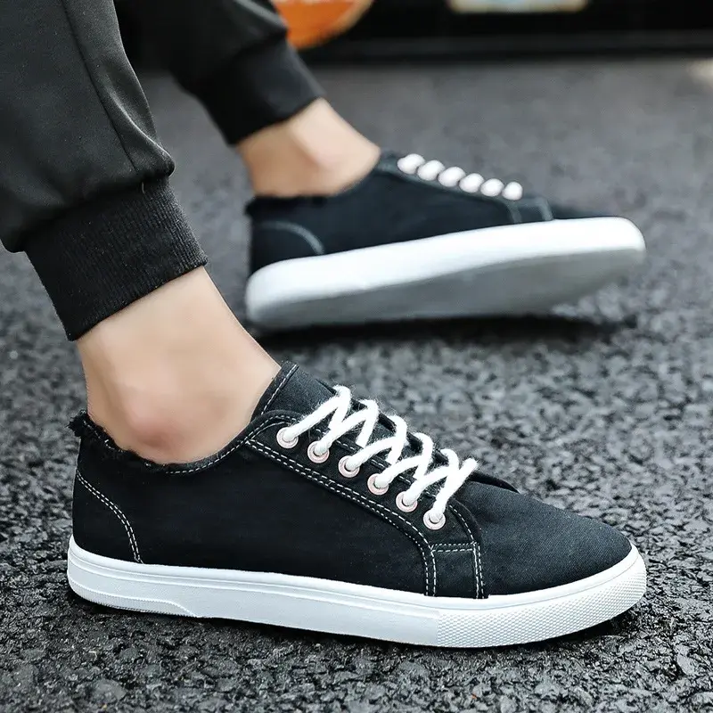XIHAHA New Fashion Canvas Sneakers for Men Low Top Trainers Mens Vulcanized Shoe Anti-odor Men's Sports Shoes